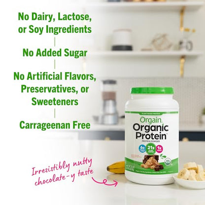 Orgain Organic Vegan Protein Powder, Chocolate Peanut Butter - 21g of Plant Based Protein OrgainUS supplements