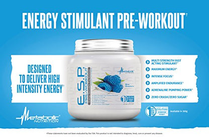 Metabolic Nutrition | ESP - Stimulating Pre Workout, Pre Intra Workout Supplement | Energy Metabolic NutritionUS supplements