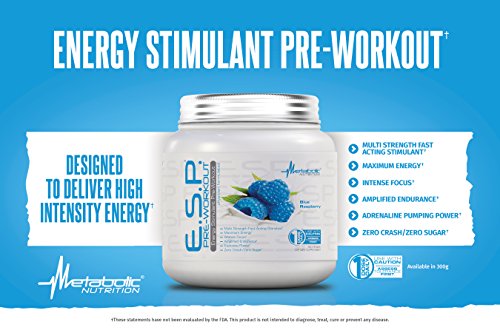 Metabolic Nutrition | ESP - Stimulating Pre Workout, Pre Intra Workout Supplement | Energy Metabolic NutritionAu supplements