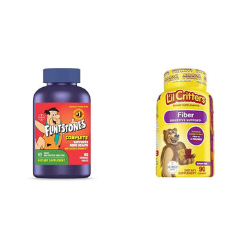 Flintstones Vitamins Chewable Kids Vitamins, Complete Multivitamin & L’il Critters Fiber Daily Gummy Supplement for Kids Flintstones VitaminsAu supplements