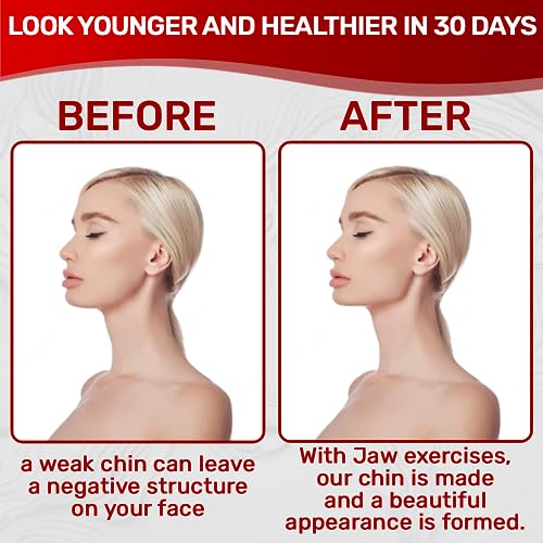 Jawline Exerciser for man&women, Jaw Exerciser, 3 Resistance Levels(6 pcs) Silicone Jawline MUWIGOUS supplements