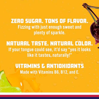 Sparkling Ice, Cherry Limeade Sparkling Water, Zero Sugar Flavored Water, with Vitamins Sparkling ICEUS supplements