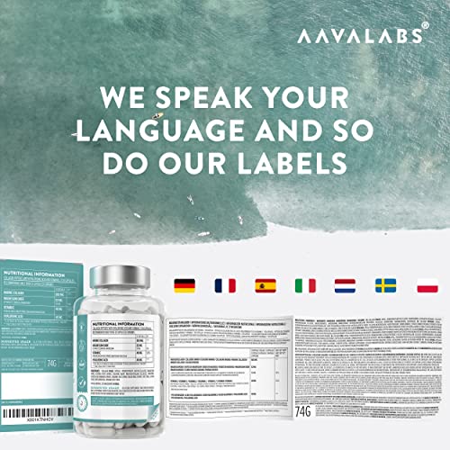 Marine Collagen Tablets for Women and Men with Hyaluronic Acid, Natural Vitamin C & Magnesium - with Pure Collagen peptides AAVALABSAu supplements