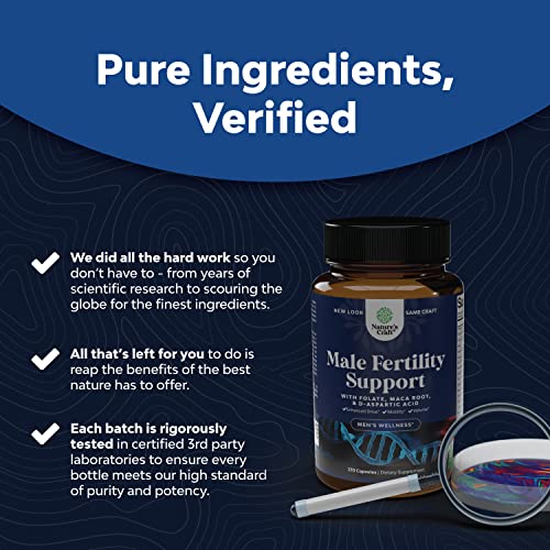 Prenatal Multivitamin Male Fertility Supplement - Mens Fertility Supplement with L-Arginine D-Aspartic Acid and Maca Root Prenatal Vitamins for Enhanced Motility Volume Potency and Fertility Support Natures CraftAu supplements