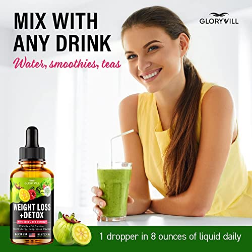 Weight Loss Drops Natural Detox Made in USA - Diet Drops for Fat Loss - Effective Appetite FQQFUS supplements