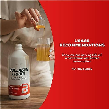 BioTechUSA Collagen Liquid, Flavored Dietary Supplement Drink with Collagen, Vitamins BioTechUSAUS supplements