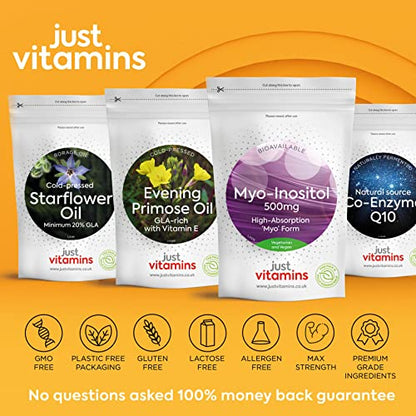 Myo-Inositol Capsules - 500mg x90 Capsules - Pure Premium Quality Myo Inositol Vitamin Just VitaminsUS supplements