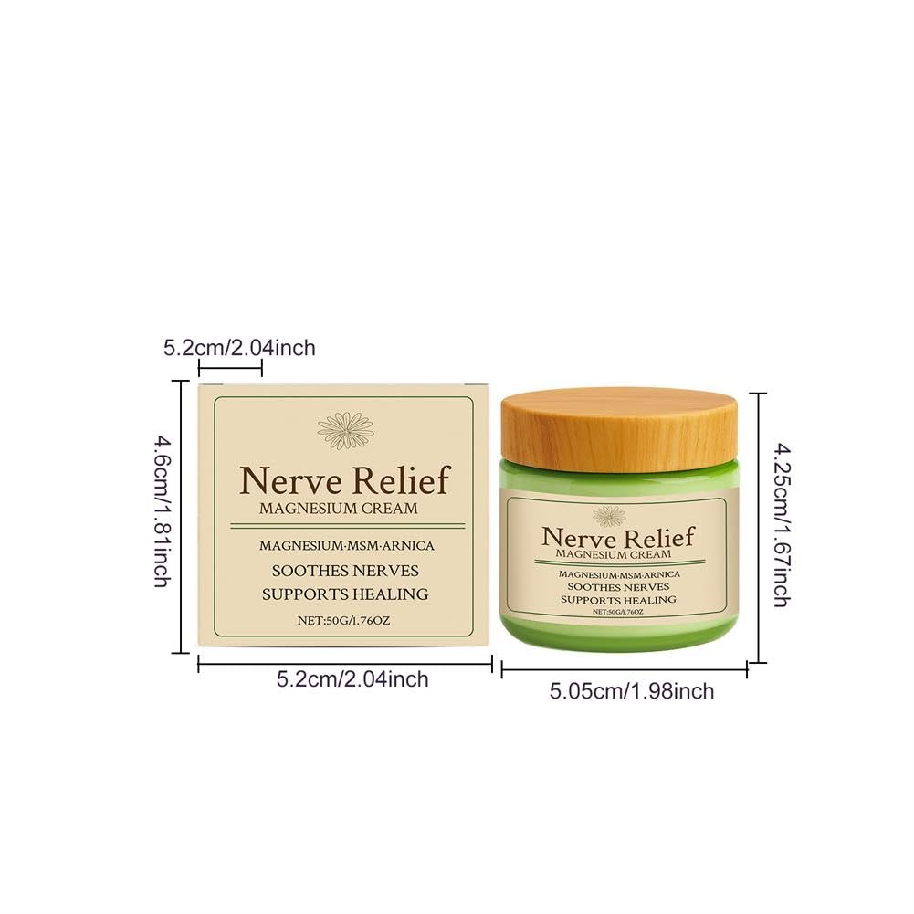 Total Relief Magnesium Cream - Nerve Relief Magnesium Cream with MSM & Arnica,Total ReliefCream for Muscle Relaxation, Soothes Nerves & Daily Soothing Support, Deep Hydration,50g/1.76oz Aus HealthcareAu supplements