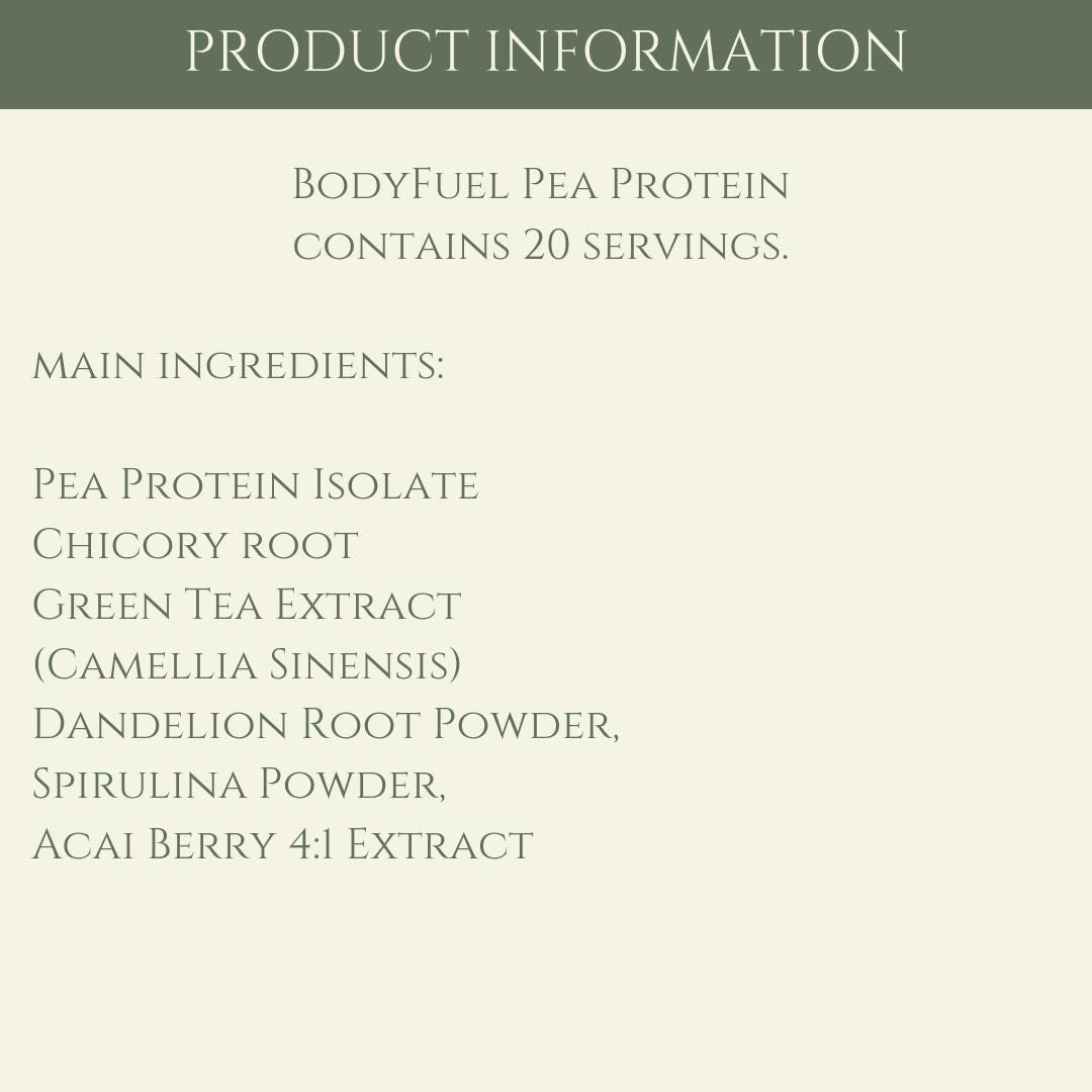 Complementary Supplements - BodyFuel Hypoallergenic Pea Protein Isolate Powder Plus Phytonutrients Complementary SupplementsAu supplements