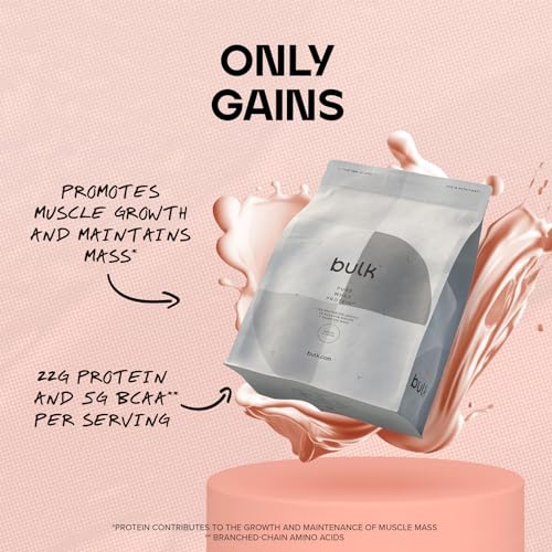 Bulk Pure Whey Protein Powder Shake, Berries and Cream, 1 kg, Packaging May Vary BulkUS supplements