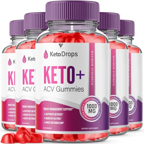 (5 Pack) Keto Drops ACV Gummies, Ketodrops Keto ACV Gummies Advanced Weight Loss FyvusUS supplements