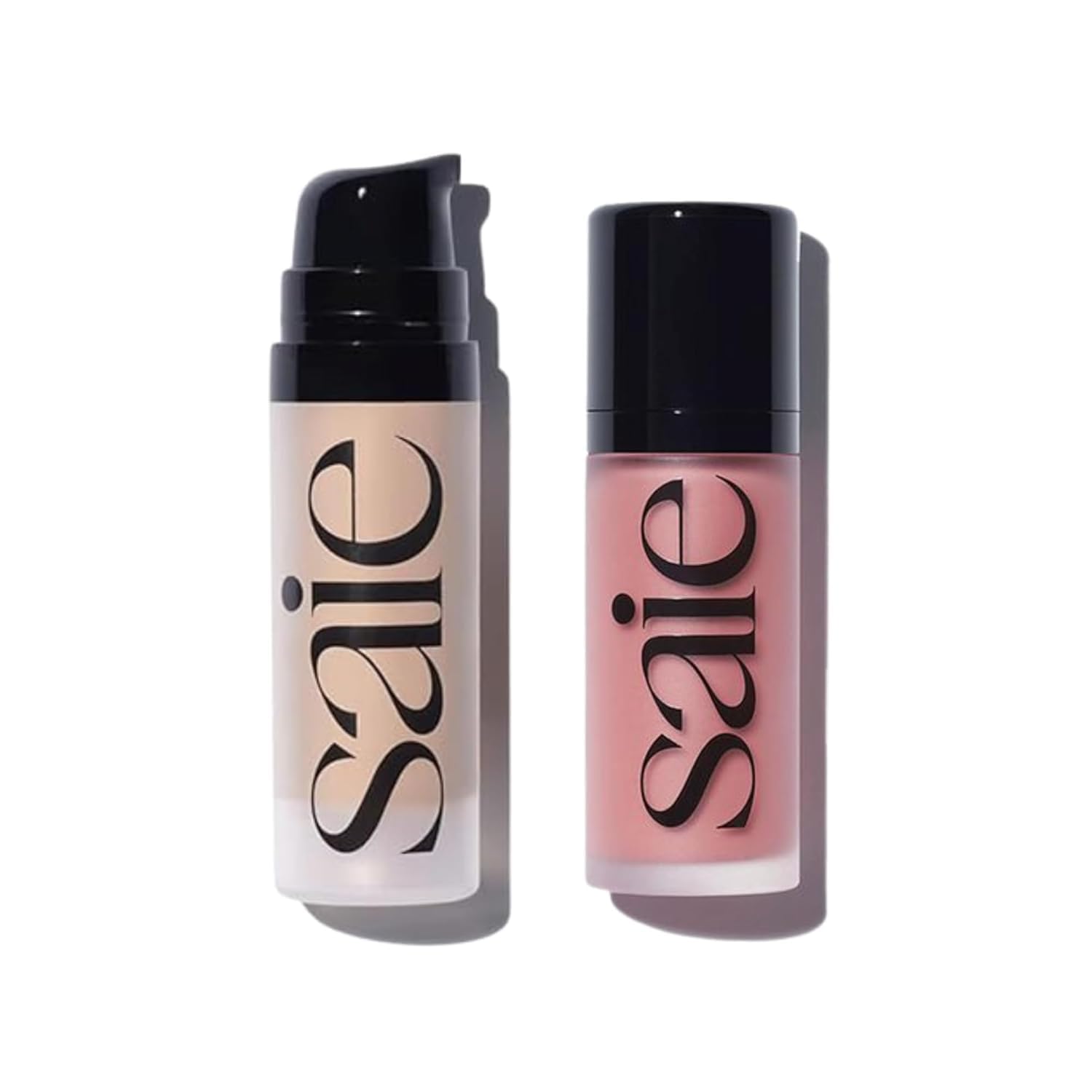 Saie Dewy Glow Duo - Dew Liquid Blush Lady (.40 oz), Mini Glowy Super Gel Warmglow (.5 oz) - Radiant Cheek Tint & Illuminating Primer for a Natural, Lit-From-Within Finish SaieAu supplements