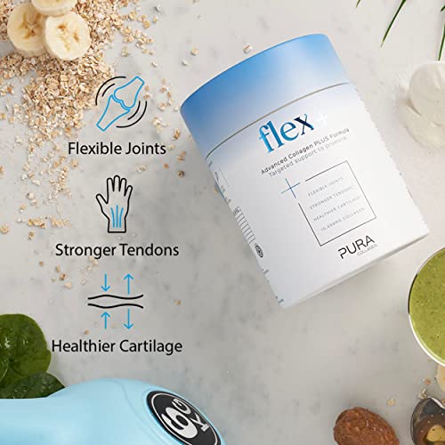 Pura Collagen Powdered Supplement Flex+, 10,000 mg Hydrolysed Peptides, Vitamin C & Manganese Pura CollagenUS supplements