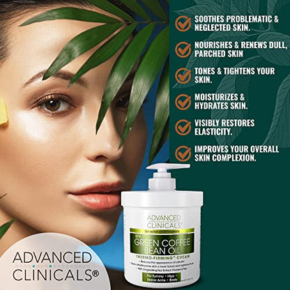 Advanced Clinicals Retinol Body Cream + Green Coffee Bean Oil Slim & Tighten Body Lotion Advanced ClinicalsUS supplements