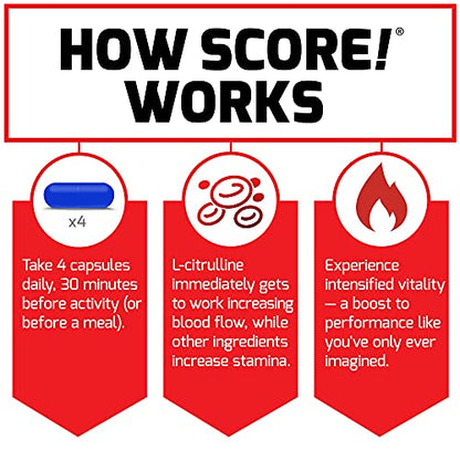 FORCE FACTOR Score!, 2-Pack, Nitric Oxide Supplement for Men, Nitric Oxide Booster Force FactorUS supplements