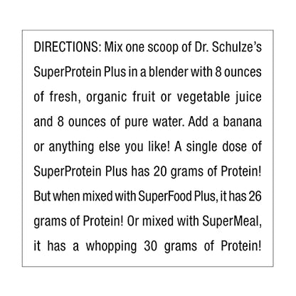 Dr. Schulze's | SuperProtein Plus | 100% Plant Protein Concentrate | Organic Powder Mix Dr. Schulze'sUS supplements