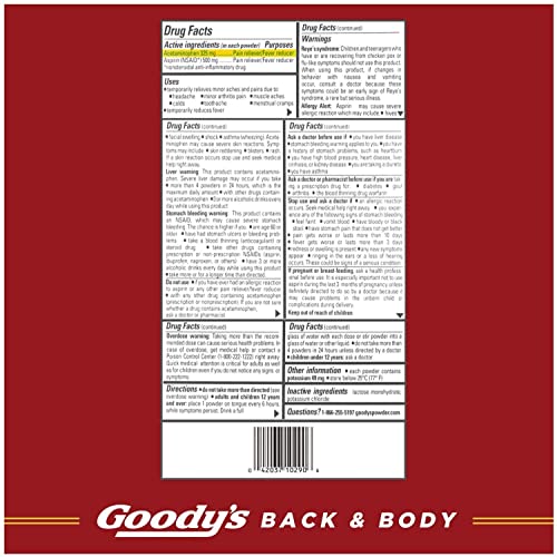 Goody's Back and Body Pain Relief Powder, 24 ct (Pack of 4) Goody'sAu supplements