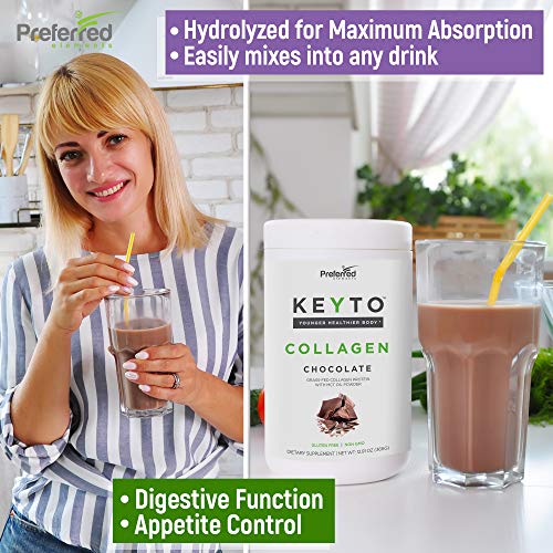 Keto Collagen Protein Powder with MCT Oil – Keto and Paleo Friendly Grass Fed and Pasture Preferred ElementsUS supplements