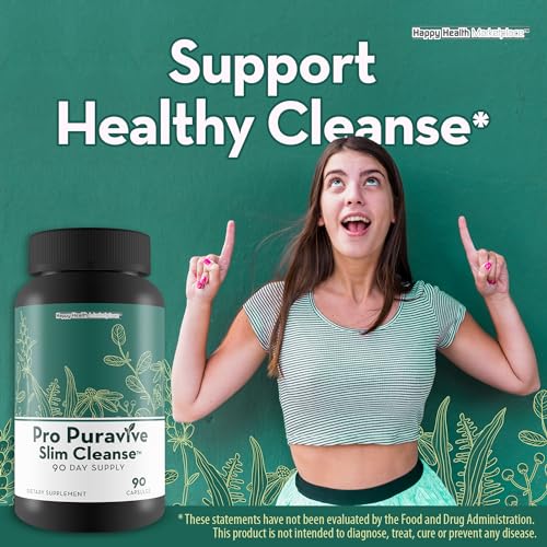 Pro Puravive Slim Cleanse - 90 Day Supply - Our Best Gentle Full Body Detox Cleanse Happy Health MarketplaceUS supplements