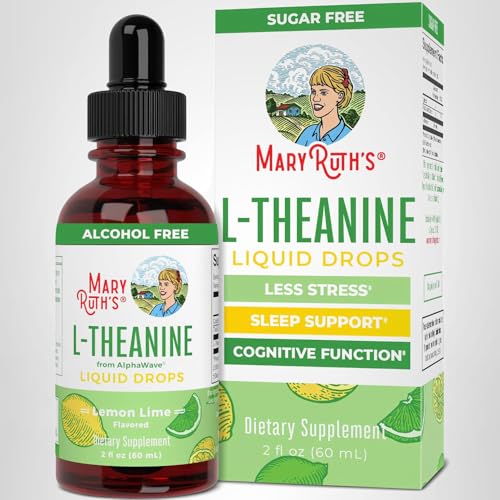 MaryRuth's L Theanine 200mg Liquid Drops | Mood Support for Adults & Kids | Focus Supplement | Natural Sleep Support | Vegan MARYRUTH'SUS supplements