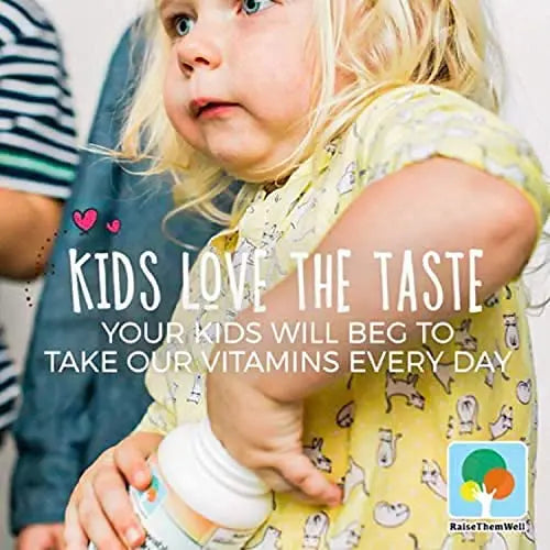Raise Them Well Tasty Chewable Kids Multivitamin, All-Natural Colors, Flavors & Sweeteners, Daily Essential Vitamins for Children, Easy-to-Chew Vitamins, Strawberry Raise Them WellAu supplements