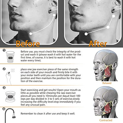 Jawline Exerciser for Men & Women - Jaw Trainer, Facial Toner, and Double Chin Reducer COOLCHUMPUS supplements