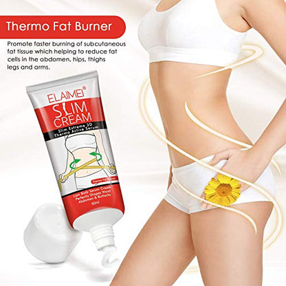 Slim Cream, (2 pack) Slim Extreme Cellulite Slimming & Firming Cream Body Fat Burning McukvUS supplements