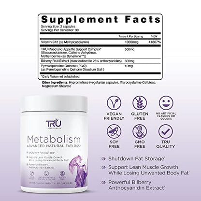TRU Metabolism, Advanced Fat Loss, Fight Cravings, Boost Mood, No Jitters or Crash TRU SupplementsUS supplements