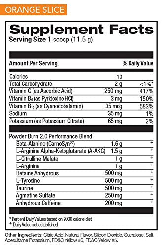Powder Burn 2.0 Orange 35 Serving,14.24 Ounce RivalusUS supplements