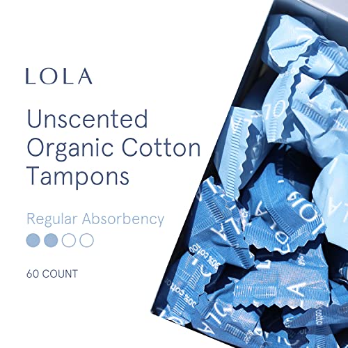 LOLA Organic Cotton Tampons, 60 Count - Tampons Regular, Period Feminine Hygiene Products LOLAAu supplements