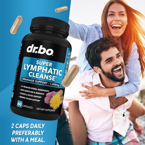 Lymphatic Support Herbal Supplement with Echinacea & Ginger - For Lymph Drainage & Detox DR. BOUS supplements