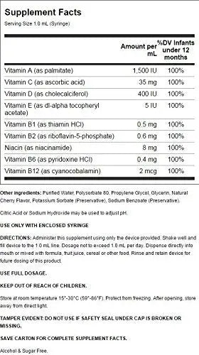 Pedia Poly-Vite Drops 1 2/3 fl Ounce Liquid B ProtectedAu supplements