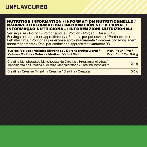 Optimum Nutrition Micronised Creatine Powder, 100% Pure Creatine Monohydrate Powder Optimum NutritionUS supplements