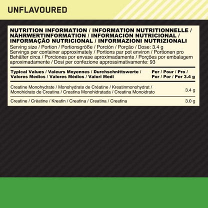 Optimum Nutrition Micronised Creatine Powder, 100% Pure Creatine Monohydrate Powder Optimum NutritionUS supplements