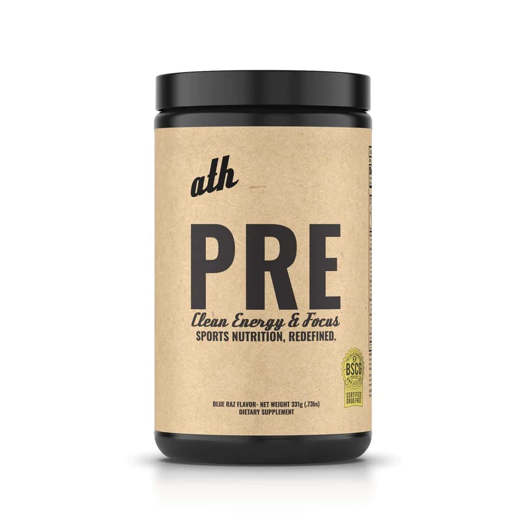 ATH PRE, Natural Plant Based Pre Workout, Low Caffeine, Low Stim, Pump, Clean Ingredients ATHUS supplements