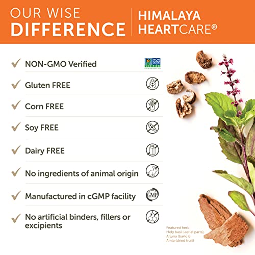 Himalaya HeartCare, Cholesterol and Blood Pressure Supplements for Cardiovascular HimalayaUS supplements