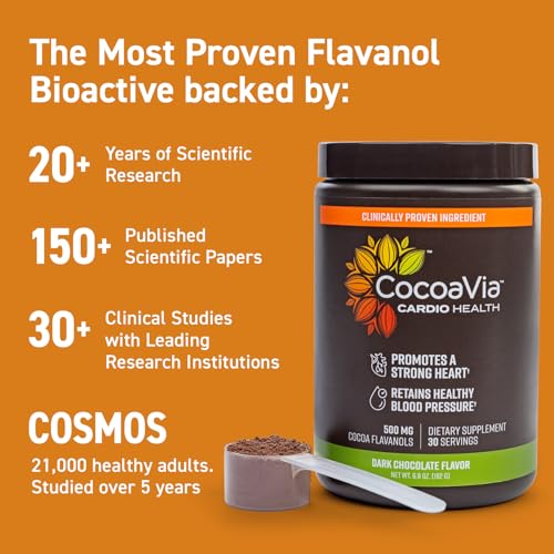 CocoaVia Cardio Health Cocoa Powder, 60 Servings, 500mg Cocoa Flavanols CocoaViaUS supplements