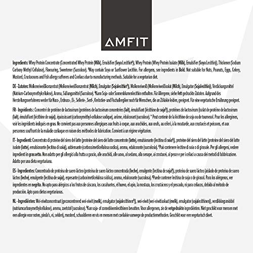Amazon Brand - Amfit Nutrition Whey Protein Powder, White Chocolate Flavour, 33 Servings, 1 kg Amfit NutritionAu supplements