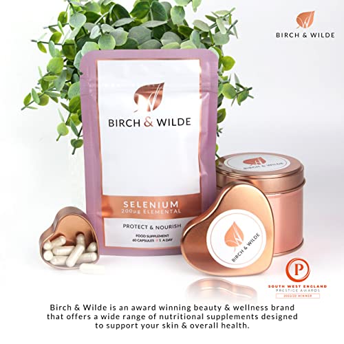 Selenium Supplements - Selenium Capsules for Hair, Skin, Nails & Cognitive Function BIRCH & WILDEUS supplements