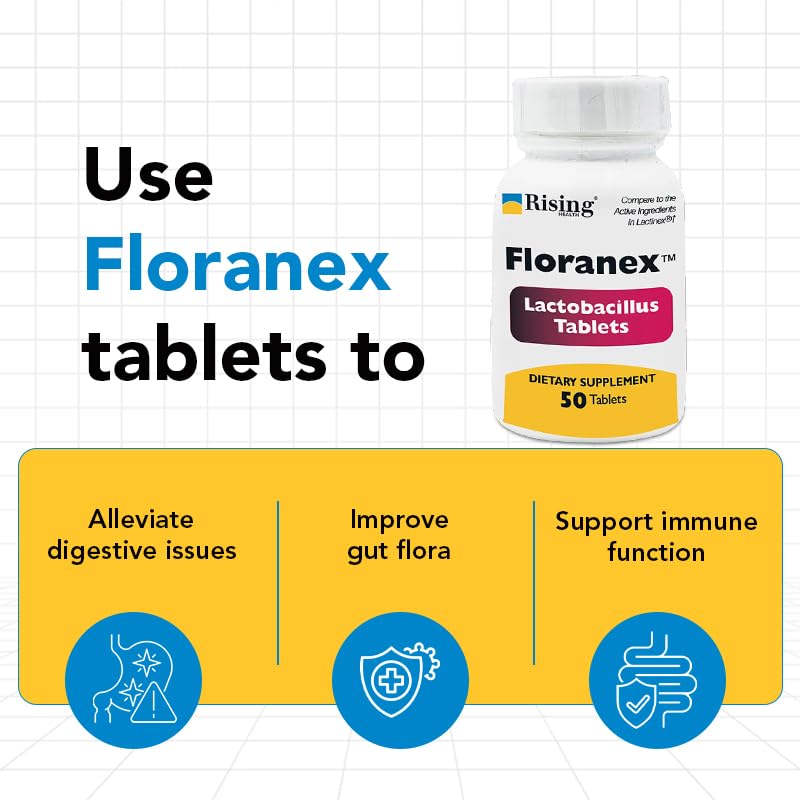 Rising Health - Floranex Tablets - Lactobacillus Probiotic Dietary Supplements - 50 Tablets RisingAu supplements