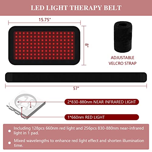 Red Light Therapy Belt, Infrared Light Therapy Wrap Red Light Therapy Device for Body, Pain Relief JitesyAu supplements