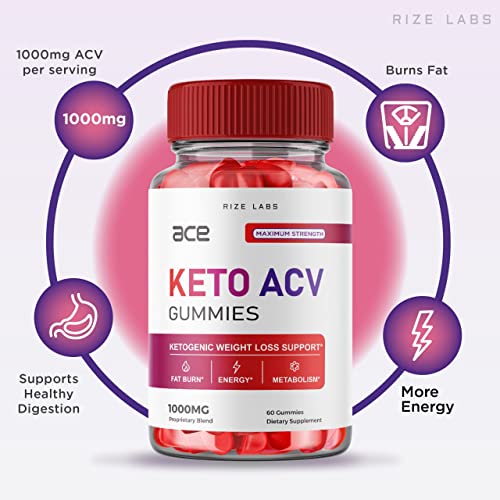 (3 Pack) Ace Keto Gummies - Ace Keto ACV Gummies for Advanced Weight Loss Ace Keto rize labsUS supplements