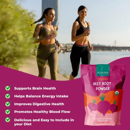 Pomona Wellness Organic Beetroot Powder, Superfood, Raw, Vegan & Non-GMO Pomona WellnessUS supplements