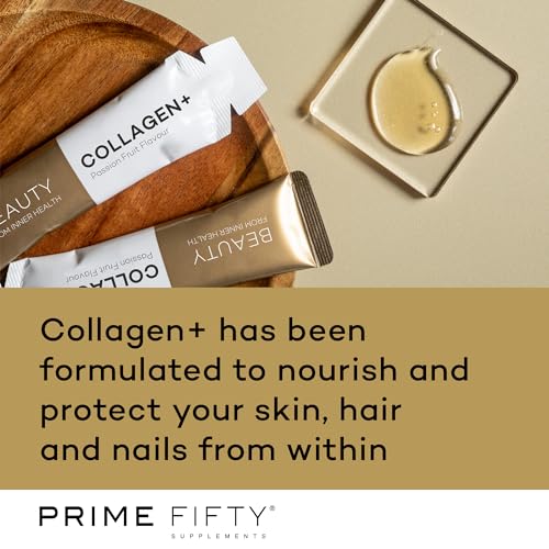 Prime Fifty Liquid Collagen 5,000mg, 14 x 15ml Sachets – Passion Fruit Flavour FutureYou CambridgeAu supplements