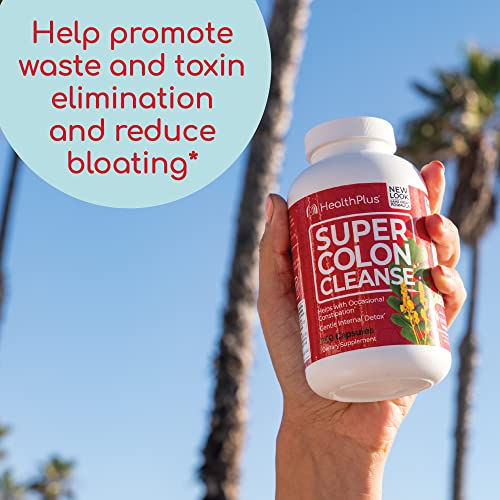 Health Plus Super Colon Cleanse Digestive Support | Constipation Relief to Reduce Bloating Health PlusUS supplements