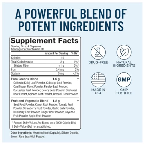 NUU3 Nature’s Superfuel Provides Daily Nutritional Support for Immunity, Wellness, Active Lifestyle & Well-Being - Vitamins Minerals & Antioxidants - 120 Capsules NUU3Au supplements