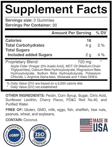 60 Counts Keto ACV Gummies Advanced Formula - Diet Gummies for Women & Men SukolAu supplements
