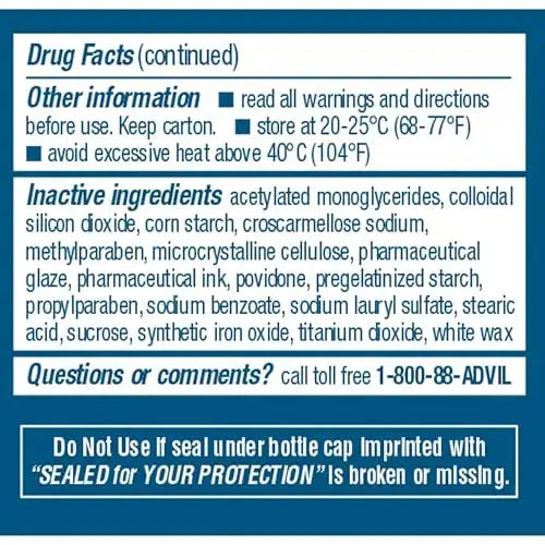 Advil Ibuprofen Coated Caplets Pain Reliever and Fever Reducer 200 Milligram 24Ct AdvilAu supplements
