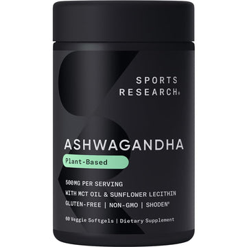 Sports Research® Ashwagandha Softgels with Coconut MCT Oil - Natural Adaptogen Sports ResearchAu supplements